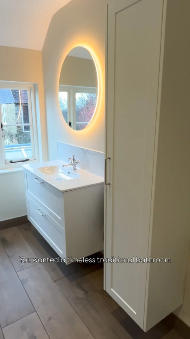 Brief completed 🤍

This was a design, supply and installation completed at the end of last year. 

We love modern but you also just can’t beat traditional. Are you team modern or team traditional? 

#bathroominstallation #bathroomfitters #bathroominstallers #traditionalbathroom #traditionalbathrooms #traditionaldesign