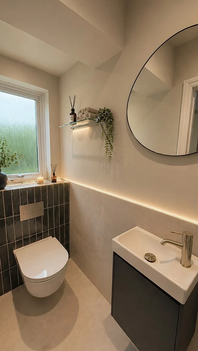 Cloakroom Glow Up ✨

We completely transformed this cloakroom with a fresh layout, wall-hung WC and a sleek vanity unit with matching basin to create a modern, considered look.

A combination of warm lighting and textured tiles adds depth without overwhelming the space, keeping it both stylish and practical.

Designed, supplied and installed by our team, this upgrade makes a big difference.

Start your bathroom project with us:
📞 01959 523 008
🌐 https://www.olympusbathrooms.co.uk/
📧 info@olympusbathrooms.co.uk 

#cloakroomdesign #cloakroominspiration #cloakroomrenovation #beforeandafter #bathroomrenovationspecialists