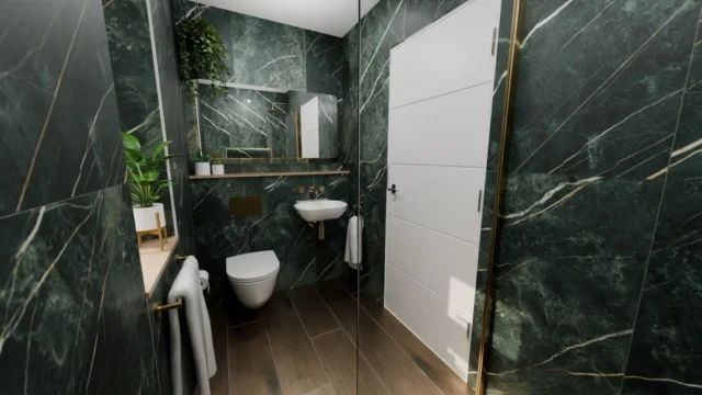 Design Preview: A little rainforest escape 🌿 

Deep green marble-effect tiles, warm wood tones and brushed brass details come together in this rainforest-inspired bathroom design. A rainfall shower and softly lit niche add to the calm, relaxing feel.

We can’t wait to see this design come to life!

Inspired to bring nature into your bathroom? Get in touch to start planning your own sanctuary:

📞 01959 523 008
🌐 https://www.olympusbathrooms.co.uk/
 📧 info@olympusbathrooms.co.uk  

#greenbathroom #rainforestbathroom #luxurybathroomdesign #bathroominspiration